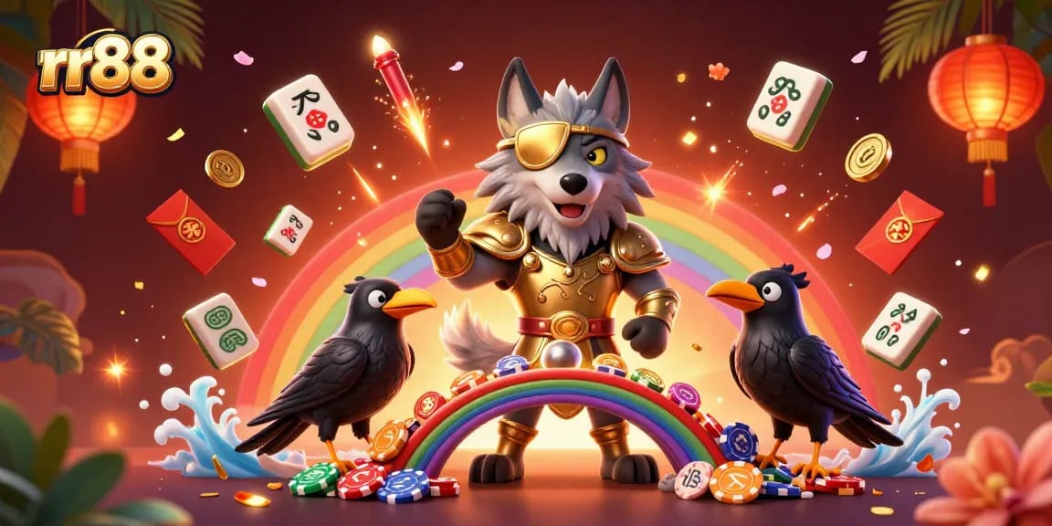 Engage with thrilling gameplay at rr88 featuring vibrant casino elements in a dynamic illustration.