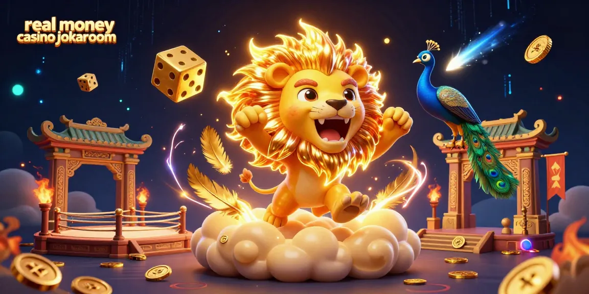 Experience thrilling gameplay at real money casino jokaroom with a vibrant scene showcasing charismatic characters and dynamic gambling elements.