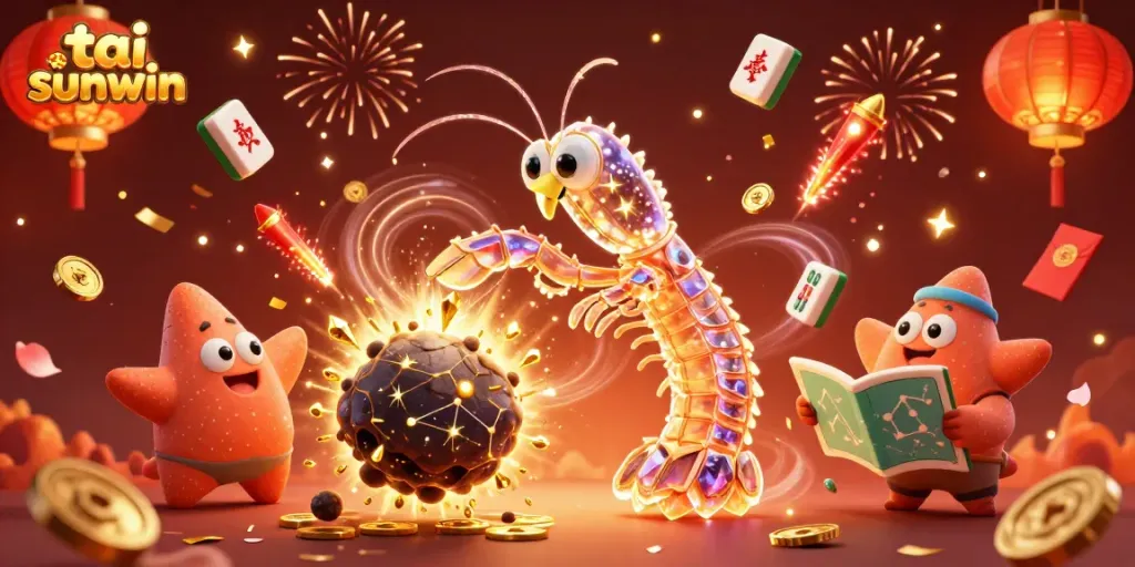 Experience thrilling gameplay with tai sunwin's unique casino adventures, featuring vibrant characters and celebratory elements.