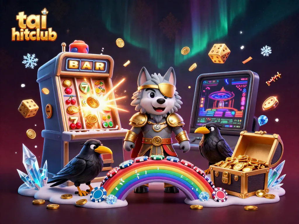 Experience the excitement of tai hitclub with dynamic casino-themed characters in a vibrant 3D environment.